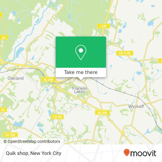 Mapa de Quik shop