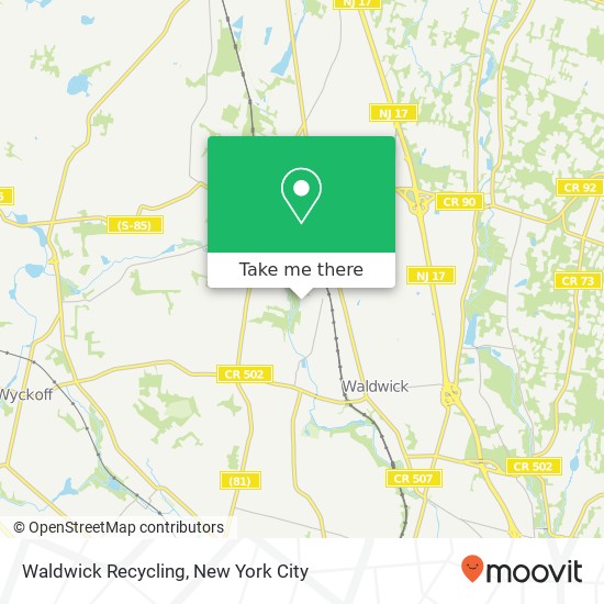 Waldwick Recycling map