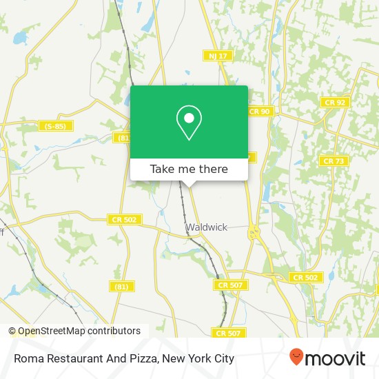 Mapa de Roma Restaurant And Pizza
