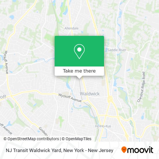 NJ Transit Waldwick Yard map