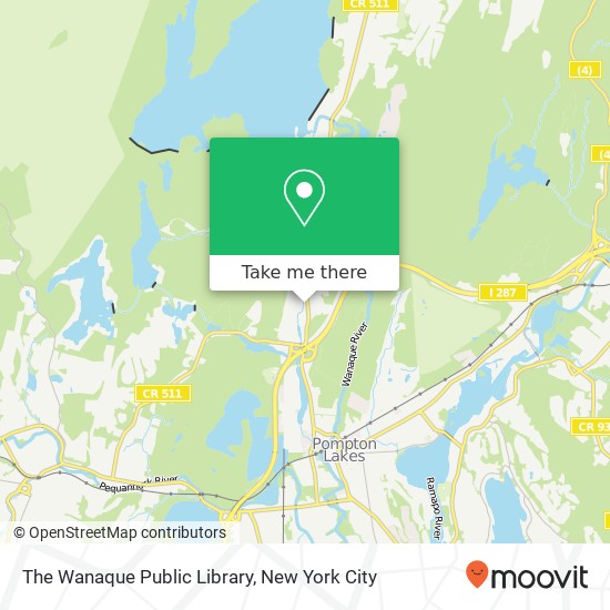 The Wanaque Public Library map