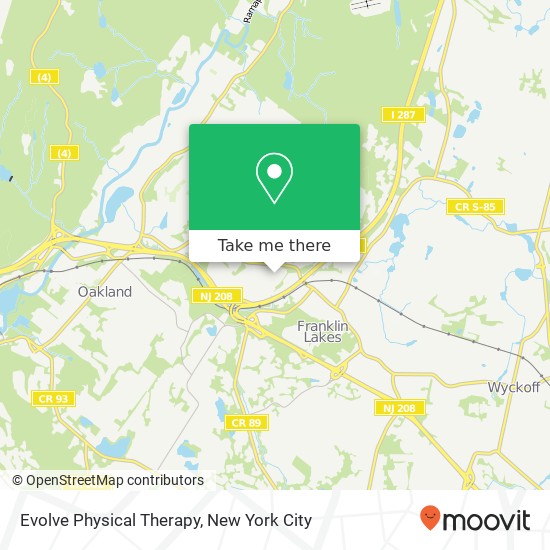 Mapa de Evolve Physical Therapy