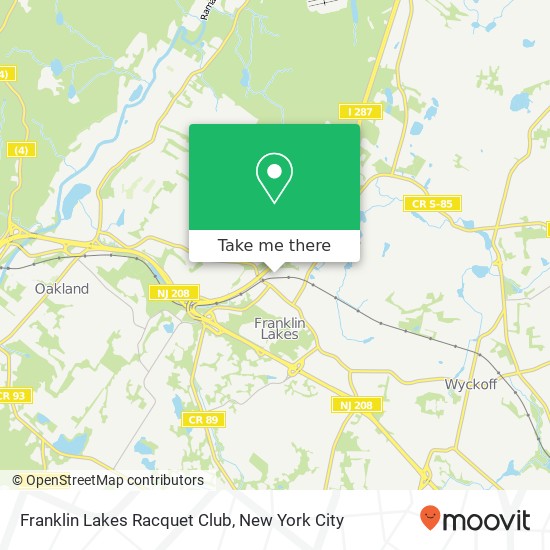 Mapa de Franklin Lakes Racquet Club