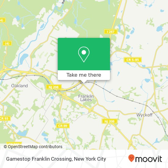 Mapa de Gamestop Franklin Crossing