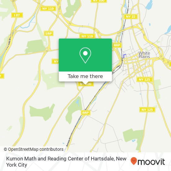 Mapa de Kumon Math and Reading Center of Hartsdale