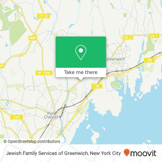 Jewish Family Services of Greenwich map