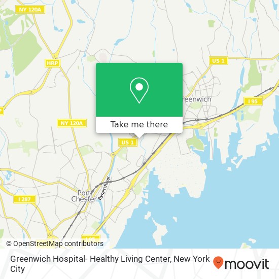 Mapa de Greenwich Hospital- Healthy Living Center
