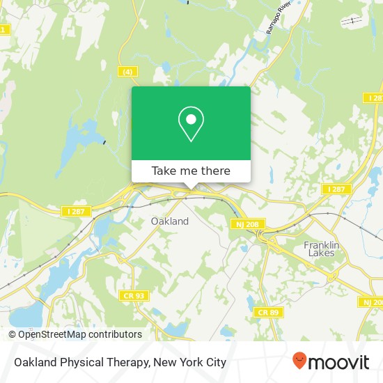 Mapa de Oakland Physical Therapy