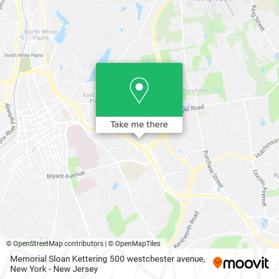 Mapa de Memorial Sloan Kettering 500 westchester avenue