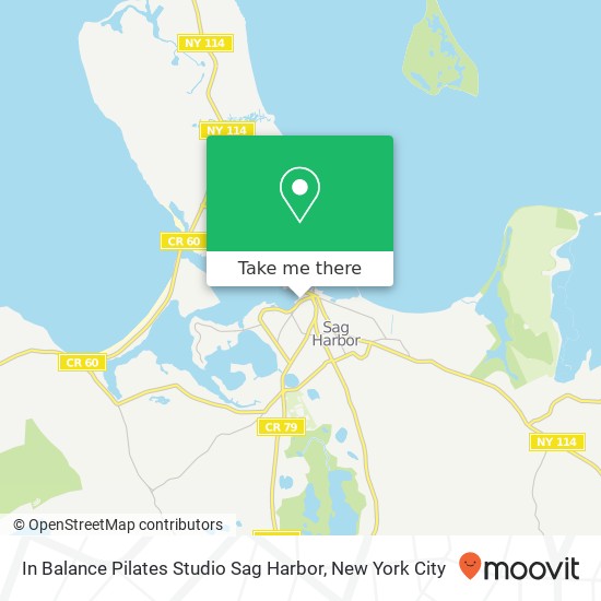 In Balance Pilates Studio Sag Harbor map