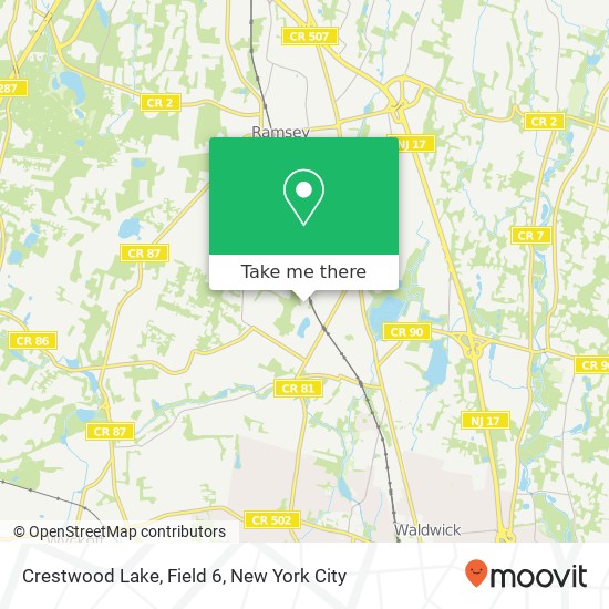 Mapa de Crestwood Lake, Field 6