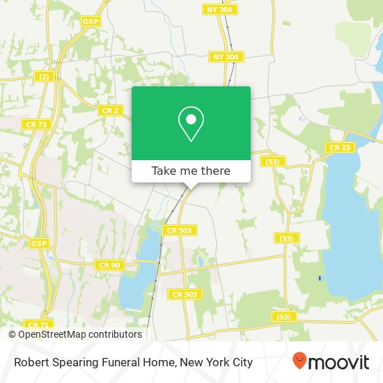 Robert Spearing Funeral Home map
