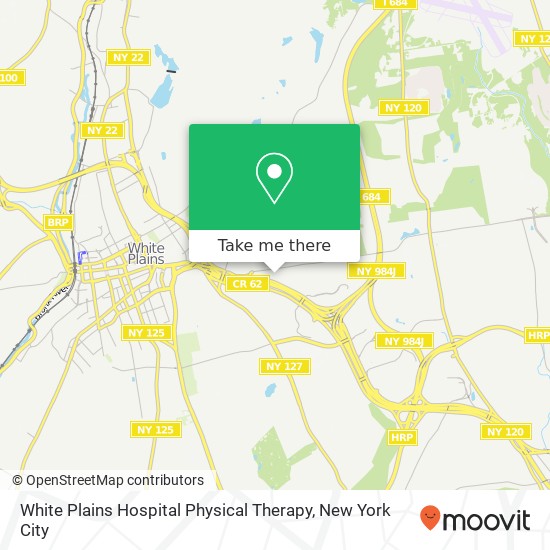 White Plains Hospital Physical Therapy map