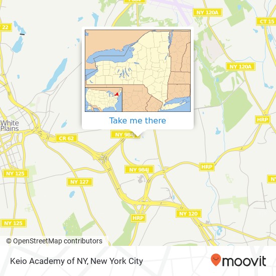 Keio Academy of NY map