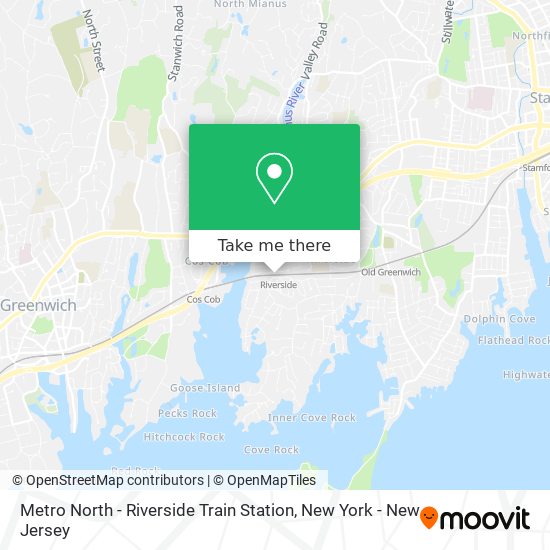 Metro North - Riverside Train Station map