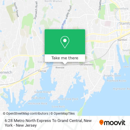 6:28 Metro North Express To Grand Central map