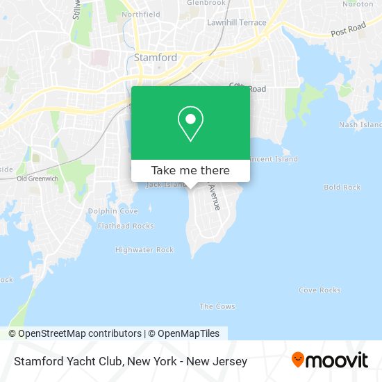 Stamford Yacht Club map