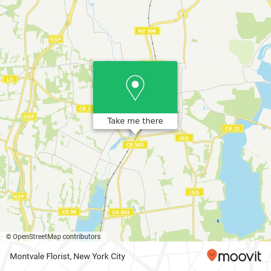 Montvale Florist map