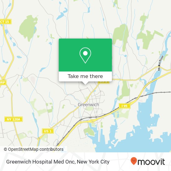 Mapa de Greenwich Hospital Med Onc
