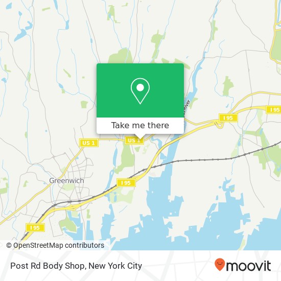 Post Rd Body Shop map