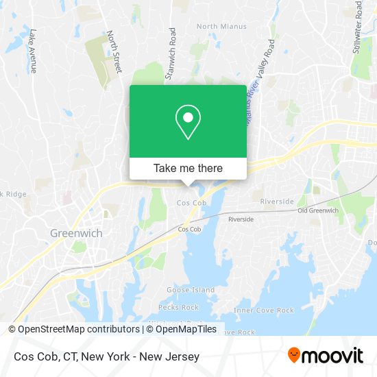 Cos Cob, CT map