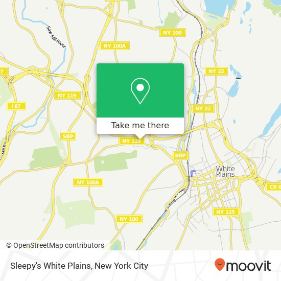 Sleepy's White Plains map