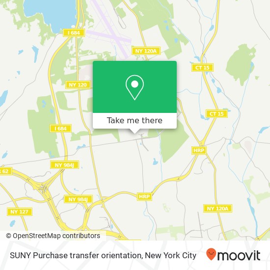 SUNY Purchase transfer orientation map