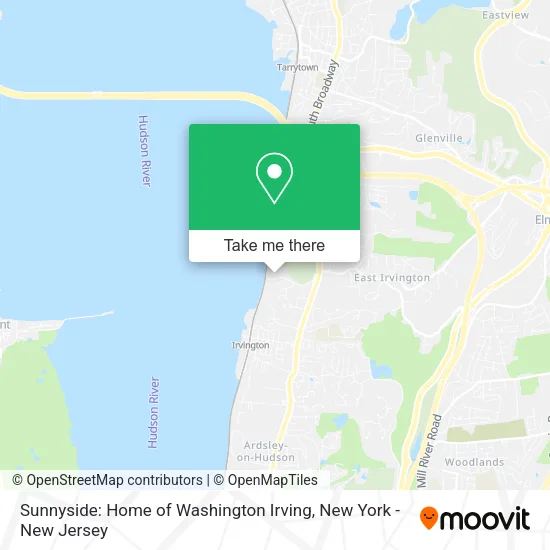 Mapa de Sunnyside: Home of Washington Irving