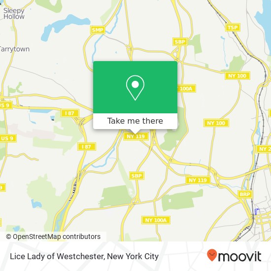 Lice Lady of Westchester map