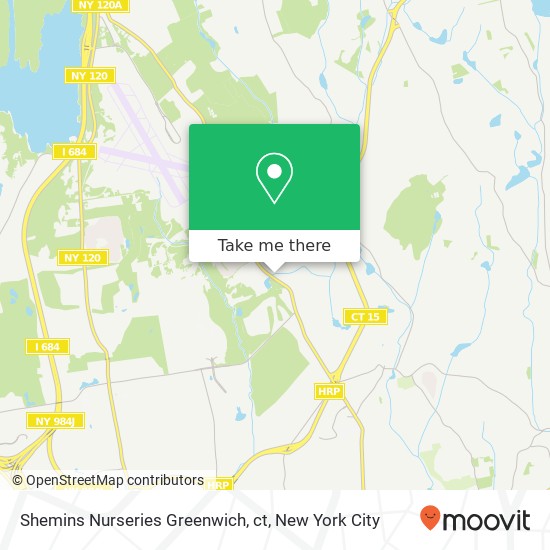 Mapa de Shemins Nurseries Greenwich, ct