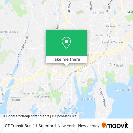 Mapa de CT Transit Bus-11 Stamford