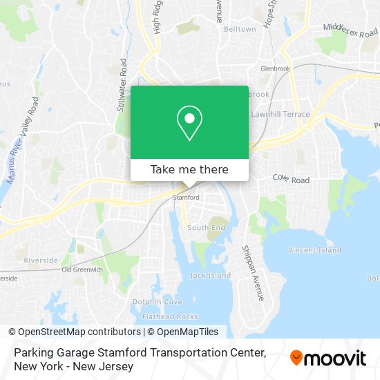 Parking Garage Stamford Transportation Center map