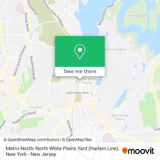 Mapa de Metro-North: North White Plains Yard (Harlem Line)