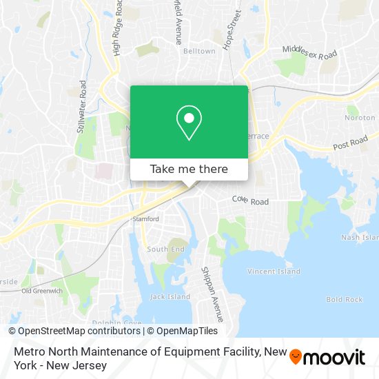 Metro North Maintenance of Equipment Facility map