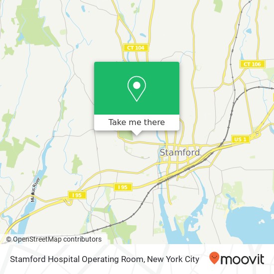 Mapa de Stamford Hospital Operating Room