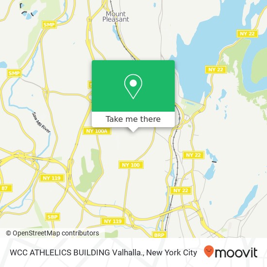 Mapa de WCC ATHLELICS BUILDING Valhalla.