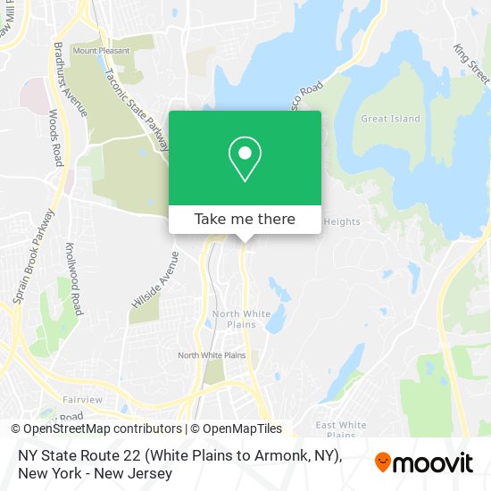 NY State Route 22 (White Plains to Armonk, NY) map