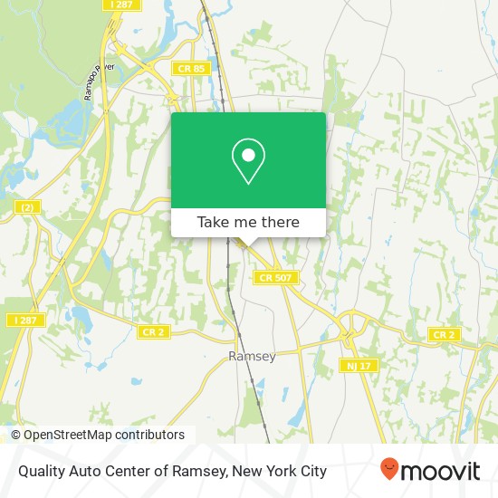 Quality Auto Center of Ramsey map