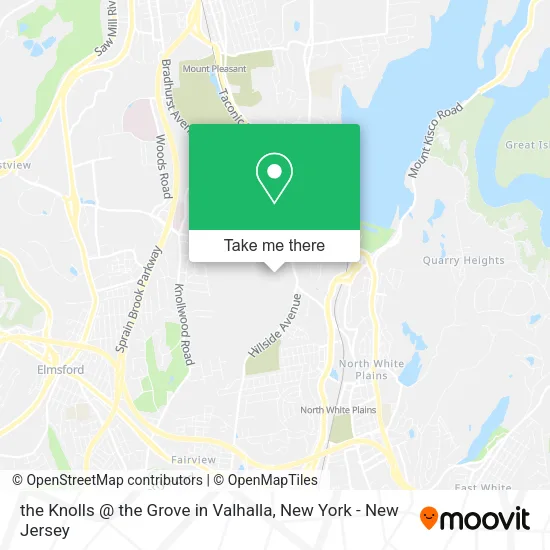 the Knolls @ the Grove in Valhalla map