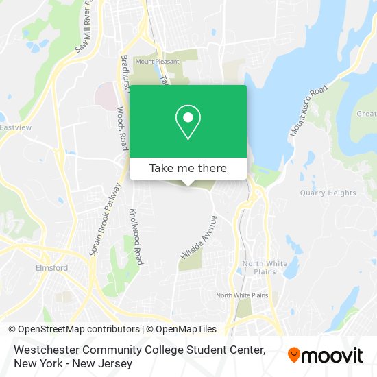 Westchester Community College Student Center map