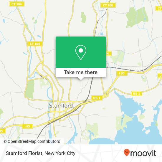 Stamford Florist map