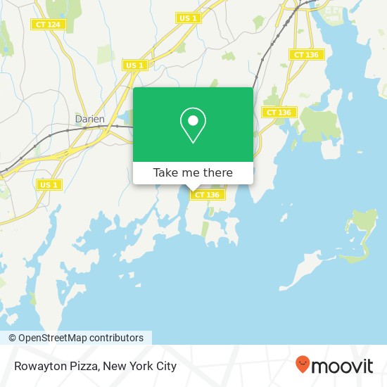 Rowayton Pizza map