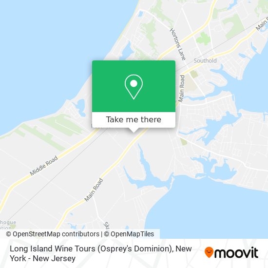 Mapa de Long Island Wine Tours (Osprey's Dominion)