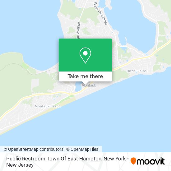 Public Restroom Town Of East Hampton map