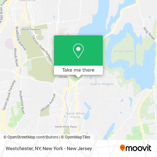 Mapa de Westchester, NY