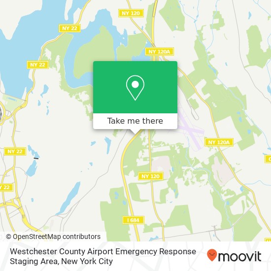Mapa de Westchester County Airport Emergency Response Staging Area