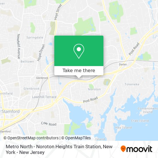 Metro North - Noroton Heights Train Station map