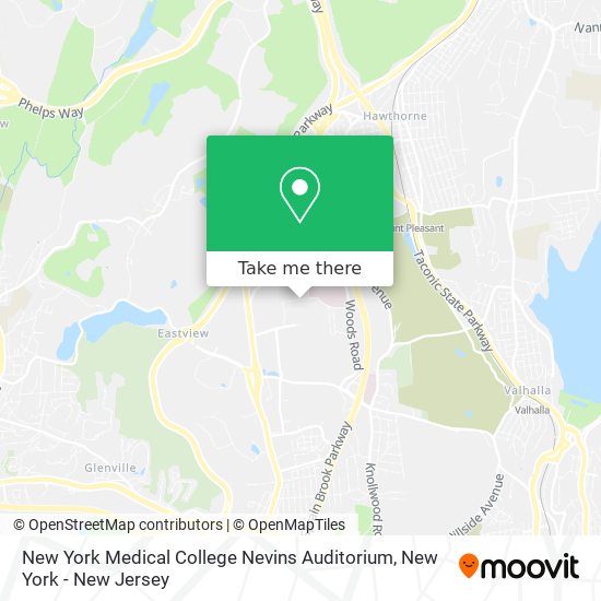 Mapa de New York Medical College Nevins Auditorium