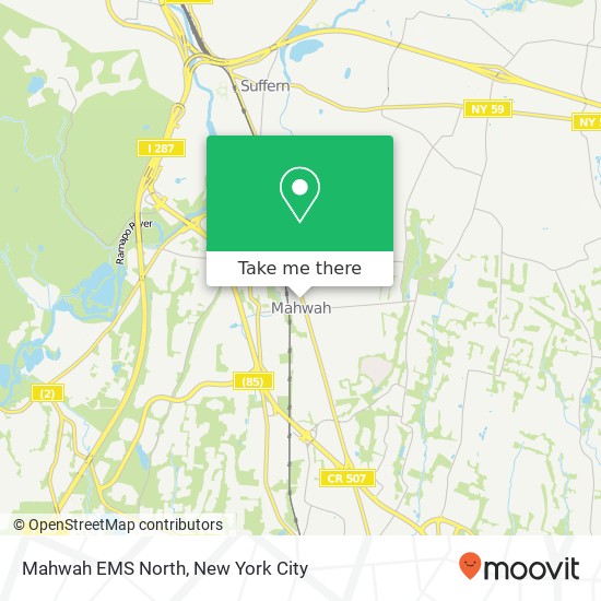 Mapa de Mahwah EMS North