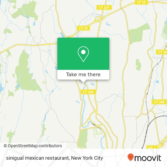 Mapa de sinigual mexican restaurant